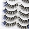 DAODER False Eyelashes Colored Lashes Fluffy Wispy with Blue Color