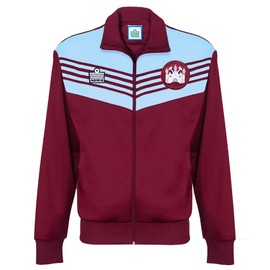 Score Draw West Ham United 1976 Admiral Retro Track Jacket Claret/Sky Medium Polyester