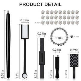 XEAOHESY 60 Pieces Cat Eye Magnet for Nails Beads Cube Nail Magnet Multi-Functional Nail Magnet Wand Magnet Stick Magnetic Pen 9 Nail Magnet Plates With Different Patterns for Cat Eye Gel Nail Polish