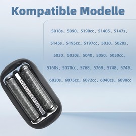 Series 5 and 6 Shaving Heads, 53B Shaving Head for Braun Series 5 Shaving Head Compatible with S5 Men's Razor 5018S 5020cs 5049S 5762 5764 6020s 6040CS 6075cc