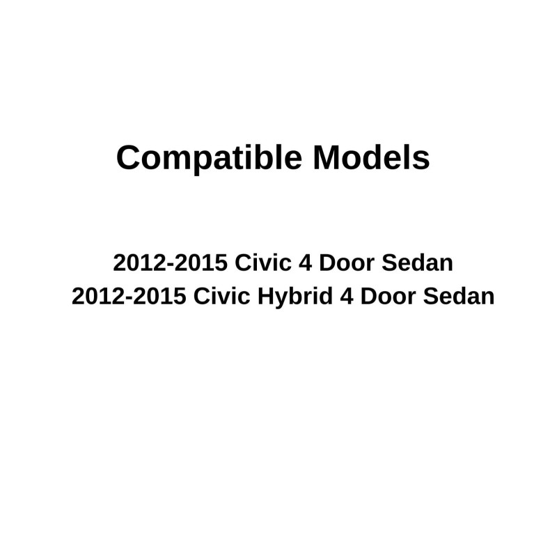 NAGD Fits 2012-2015 Honda Civic Sedan Passenger Side Right Front