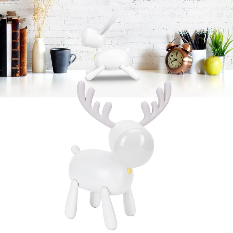 LED Night Light Cartoon Deer Shaped Table Lamp 1200mAh USB
