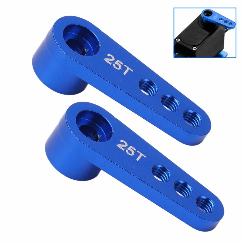 5Pcs 25T Servo Horns Aluminium Alloy Steering Servo Arms Blue