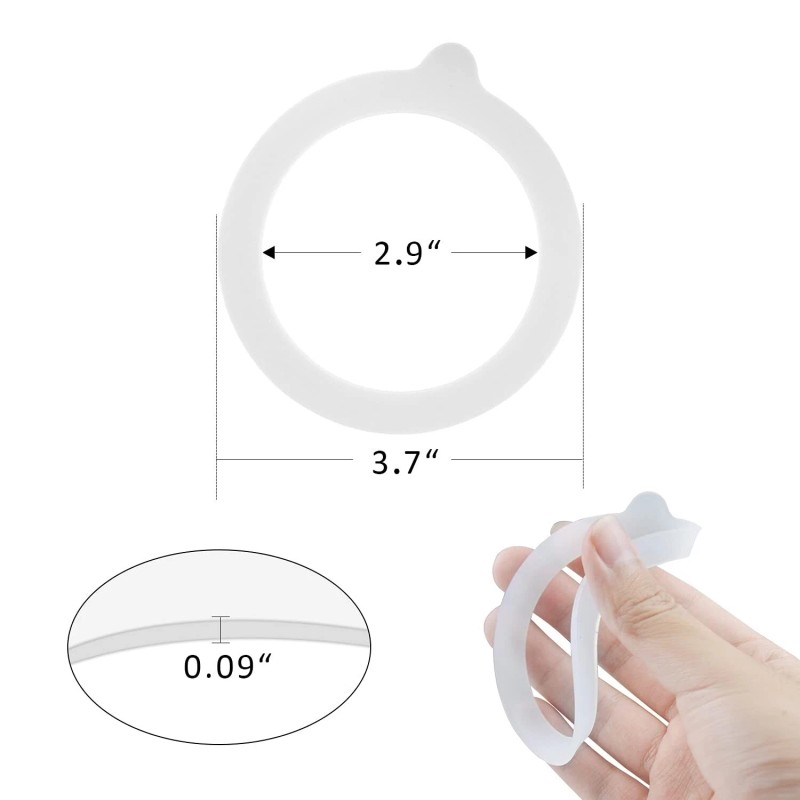 FCENDS 2 Piece Rubber Seal Ring for Glass Jars, Airtight