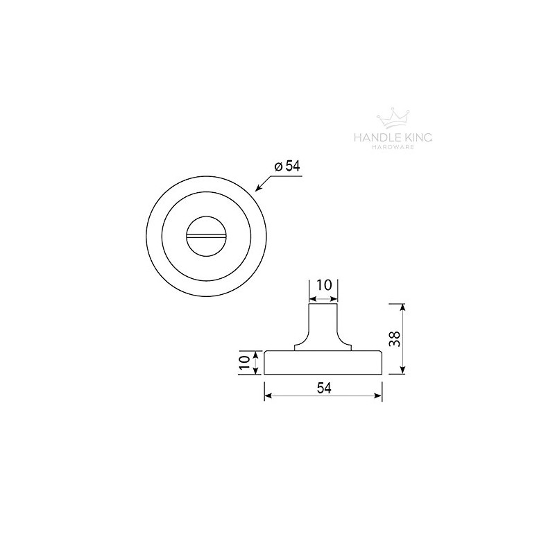 Copper Thumb Turn Lock & Release for Bathroom and Toilet