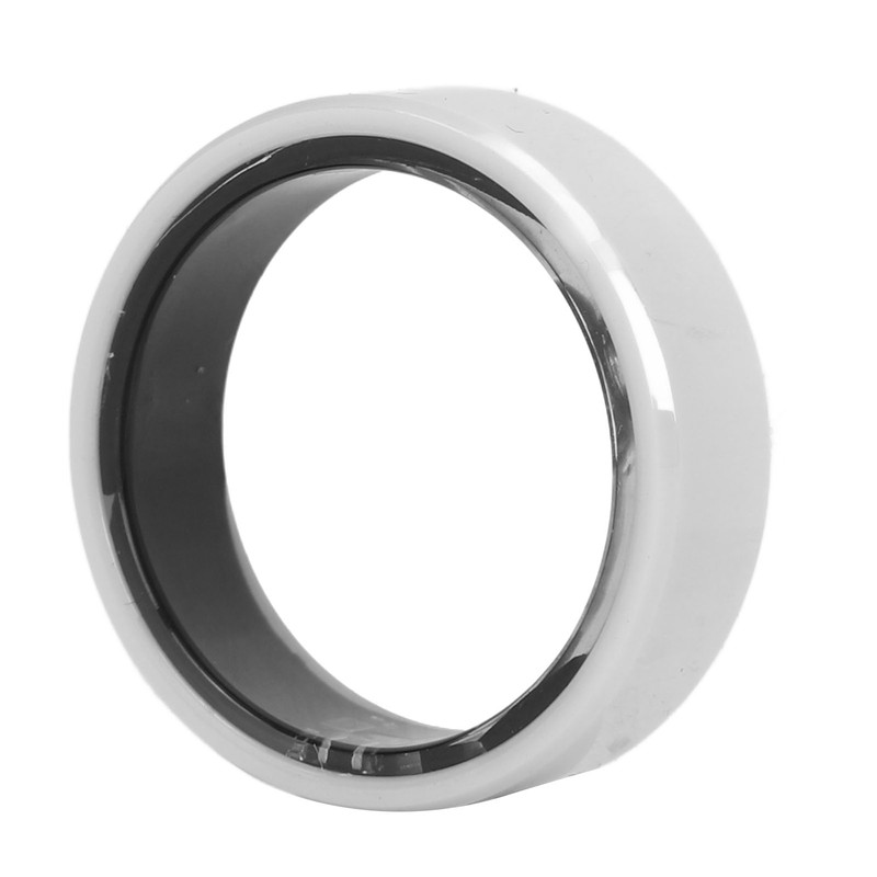 Smart Ring White BT IP68 Waterproof Rechargeable Pedometer Sleep Tracking