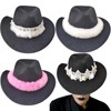 JIALEY 4 Pcs Cowboy Hat Bands for Women, Adjustable Cowboy