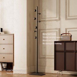 ZHBHYZ coat rack freestanding,coat rack stand with 7 Hooks and Metal Base for Bags, Hats.Coat Tree Coat Hanger Stand for Home Office Hall Entryway