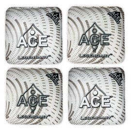 CornholeAce Legendary - White (Set of 4 Bags) - Professional Cornhole Bags - ACE Pro Stamped