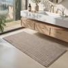 Color&Geometry Bathroom Rugs 60x24,Large Extra Soft Chenille Bath Mat,Taupe