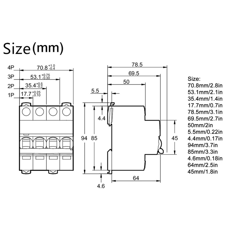Circuit Breaker Safety Leakage Protection Air Switch for Residential Commercial