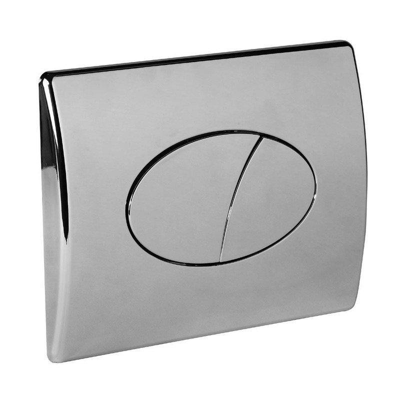 Roper Rhodes Ellipse Dual Flush Plate Button Chrome for TR9001