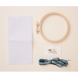 Simply Make Cross Stitch Kit - Whale Design for Kids and Adults, Including Hoop, Embroidery Thread, Fabric and Needle - Perfect for Adult Crafts and Beginners - Starter Cross Stitch Craft Kit