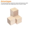 sourcing map 4pcs Wood Blocks, 2.8"x2.8"x2.8" Square Unfinished Wood Cube