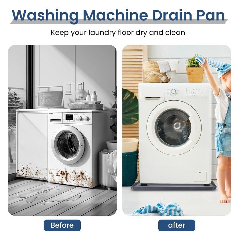 XHIKOWAT 28 x 28 inch Large Thickened Silicone Washing Machine