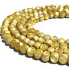 ABCGEMS Wild Mamalis Whitewood Wood Beads (Australian Golden-Lip Shell Inlay)