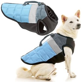 Gooby Bomber Vest Lift Dog Harness - Blue, Large
