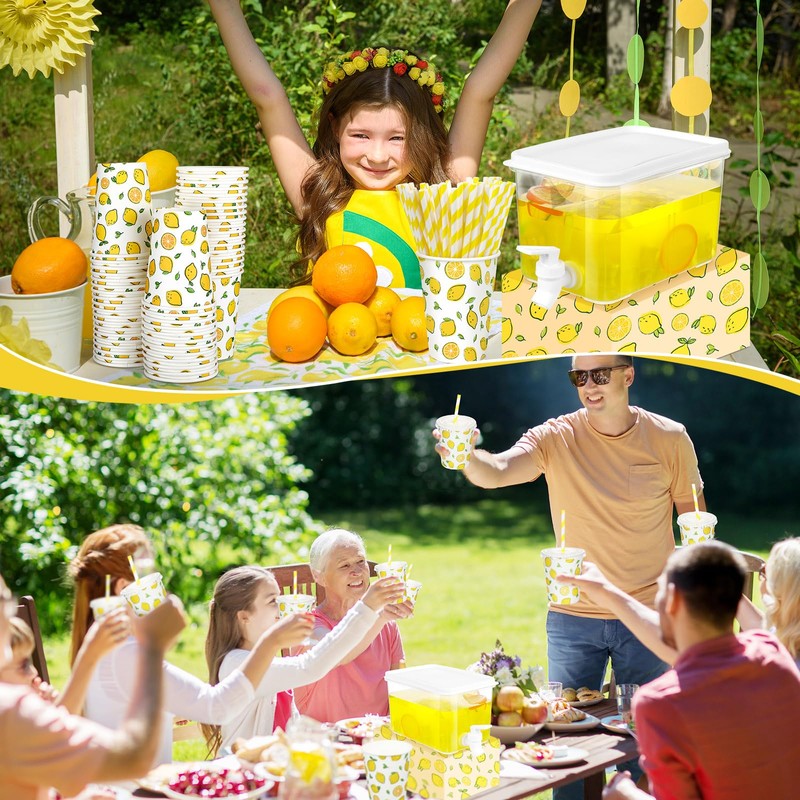 151 Pcs Lemonade Stand Supplies Lemonade Stand Kit Plastic Drink