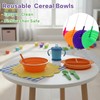 Mezchi 16 Pack Cereal Bowls with Straws, 22 Oz Breakfast