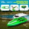 Force1 Velocity Green Fast RC Boat- Remote Control Boats for