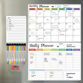 Set De Pizarra Blanca Con Calendario De Borrado En Seco Hivi