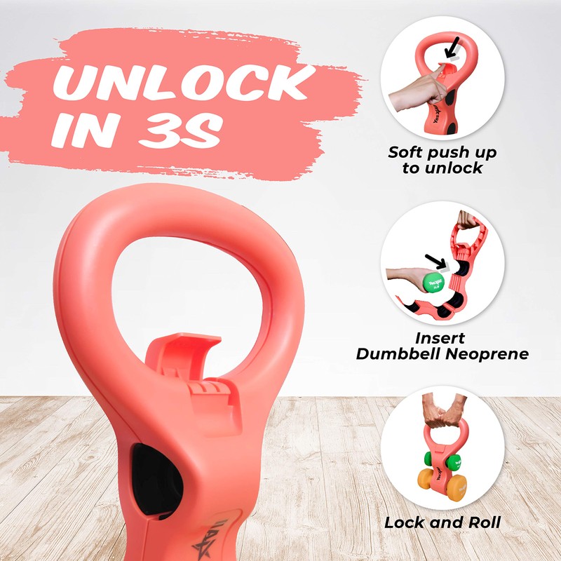 Yes4All - Agarre Antideslizante para Mancuernas de Neopreno, Color Rojo