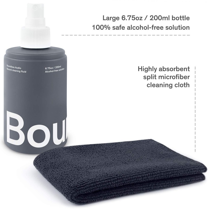 Boundless Audio Record Cleaning Solution - 6.75oz Vinyl Cleaner Fluid,