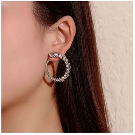 Yheakne Vintage Rhinestone Hoop Earrings Gold Round Circle Stud Earrings Bright Crystal Earrings Bling Wedding Earrings Jewellery for Women and Girls, Crystal