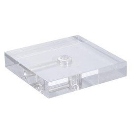 B&P Lamp® 5 1/4 Inch Wide Clear Acrylic Square Clear Acrylic Square Square Lamp Base With Wire Way