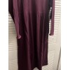 Leisure Life Ribbed dress Long Cotton Burgundy Medium