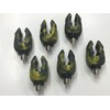 6 x Flexi Rubber Chunky Camo Design Rod butt rests.