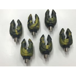 6 x Flexi Rubber Chunky Camo Design Rod butt rests. Coarse / carp / Pike. Standard Threads