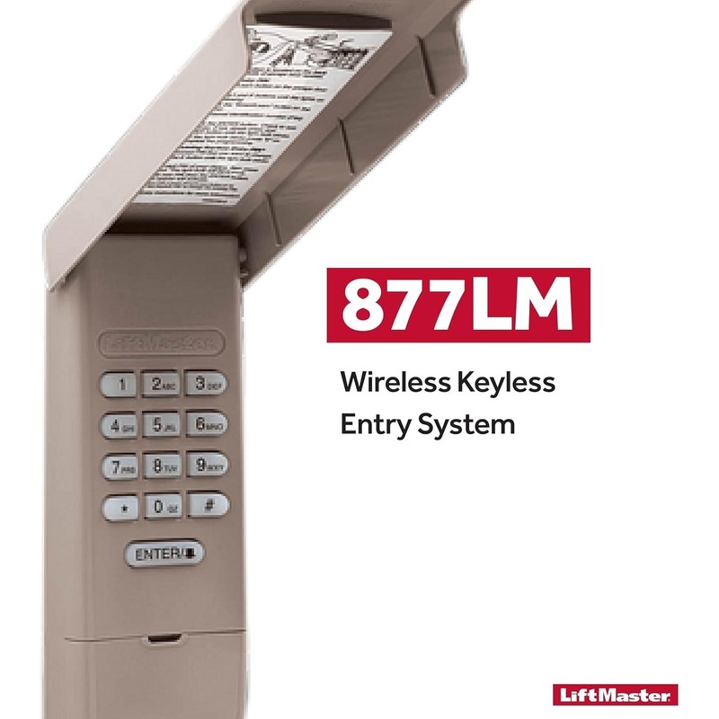 LiftMaster 877LM Wireless and Keyless Entry Keypad for Garage Door