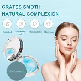 Oil Control Face Pressed Powder, Matting Gel Candy Bella Powder for the Face, Jelly Face Make-Up Fixing Powder, Makeup Setting Powder with Powder Puff, Long-Lasting Make Up