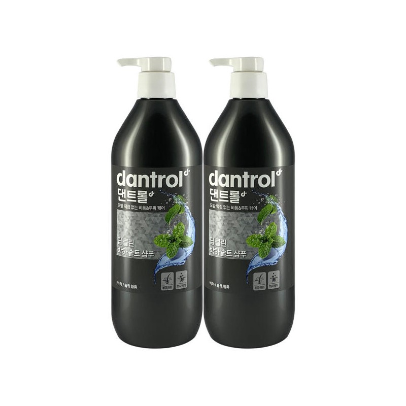 Dentrol 댄트롤 딥클린 박하솔트 샴푸 820ml 2개 Dentrol Deep Clean