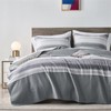 KAKIJUMN King/Cal King Quilt Bedding Set, White and Grey Patchwork