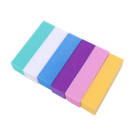 Mikinona 6pcs Nail File Set Professional Nail Art Tools for Shaping and Smoothing Fingernails Coarse and Fine Sides for Manicures and Pedicures Multi-Colored Lemon