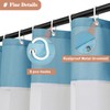 UFRIDAY Small Shower Curtain 48 x 72 inches,Light Blue Fabric