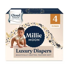 Millie Moon Luxury Diapers, Size 4, 72 Count, 22-32 lbs