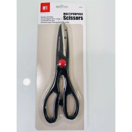H.F.T. HFT - MULTIPURPOSE SCISSORS STAINLESS HEAVY DUTY BLADES - PVC GRIPS ~NEW~