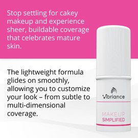 Vibriance Complexion Sticks - Foundation for Mature Skin - Sheer, Buildable Coverage Face Makeup Foundation for Older Women - 3-in-1 Base, Contour, Concealer - Medium