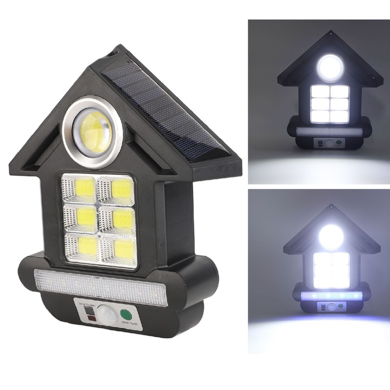 Solar Street Light House Shape ABS LED Motion Sensing Solar