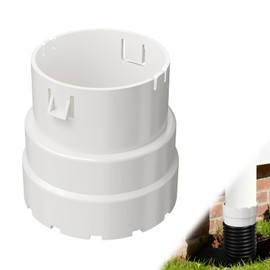 Nomanak 1-Pack 4" Corrugated Pipe Adapter to 4" SDR 35 or 4" SCH 40 Pipes