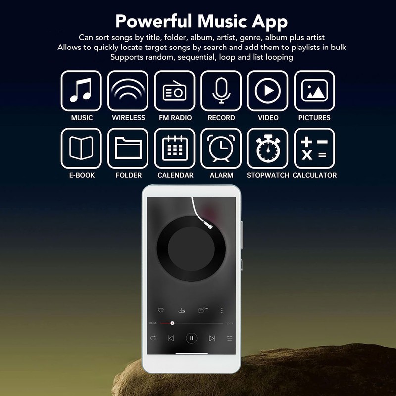 5.0 Inch MP4 Music Player Full Touch HD Screen Noise