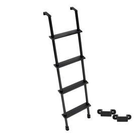 RecPro RV Bunk Ladder 60" | Black or Silver Color Options | Optional Mounting Brackets | Aluminum (Black, with Mounting Brackets) | Made in USA