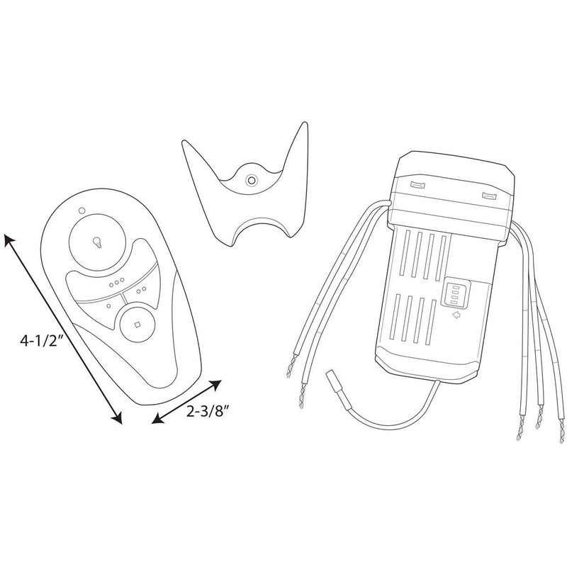 Progress Fan and Light Universal Remote Control AirPro Remote Control