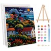 Jawecci Landscape Framed Painting by Numbers Kits for Adults, House
