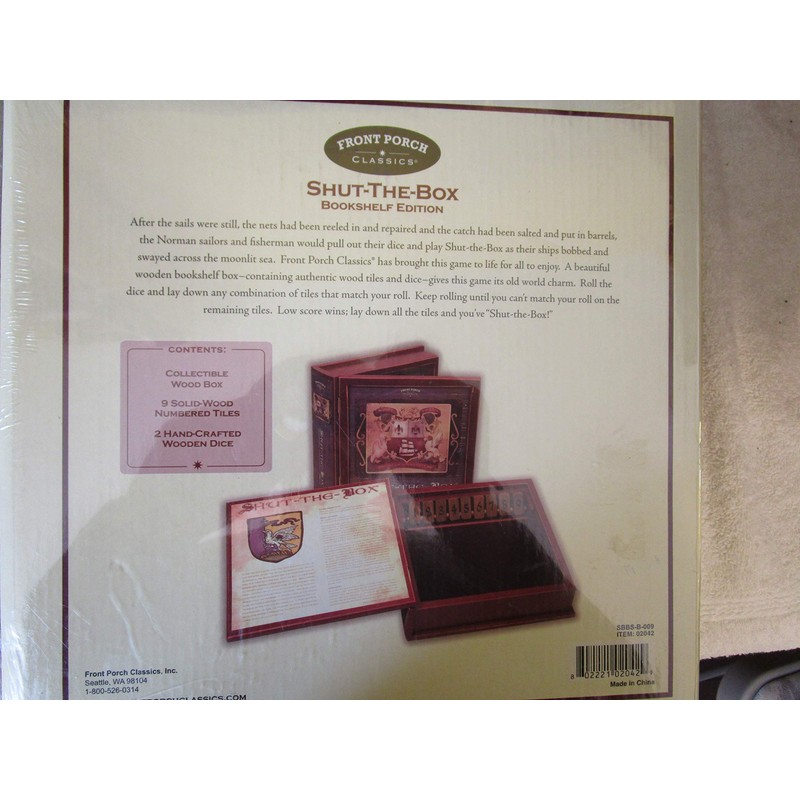 Shut-The-Box Bookshelf Edition