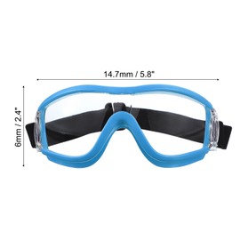 MECCANIXITY Safety Glasses, Anti-Fog Goggles Protective Scratch Resistant Clear Lens Work Outdoor Eye Protection Safety Goggles for Men Women Industrial Lab, Blue