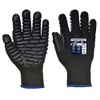 Portwest Anti-Vibration Glove, XX-Large, Black